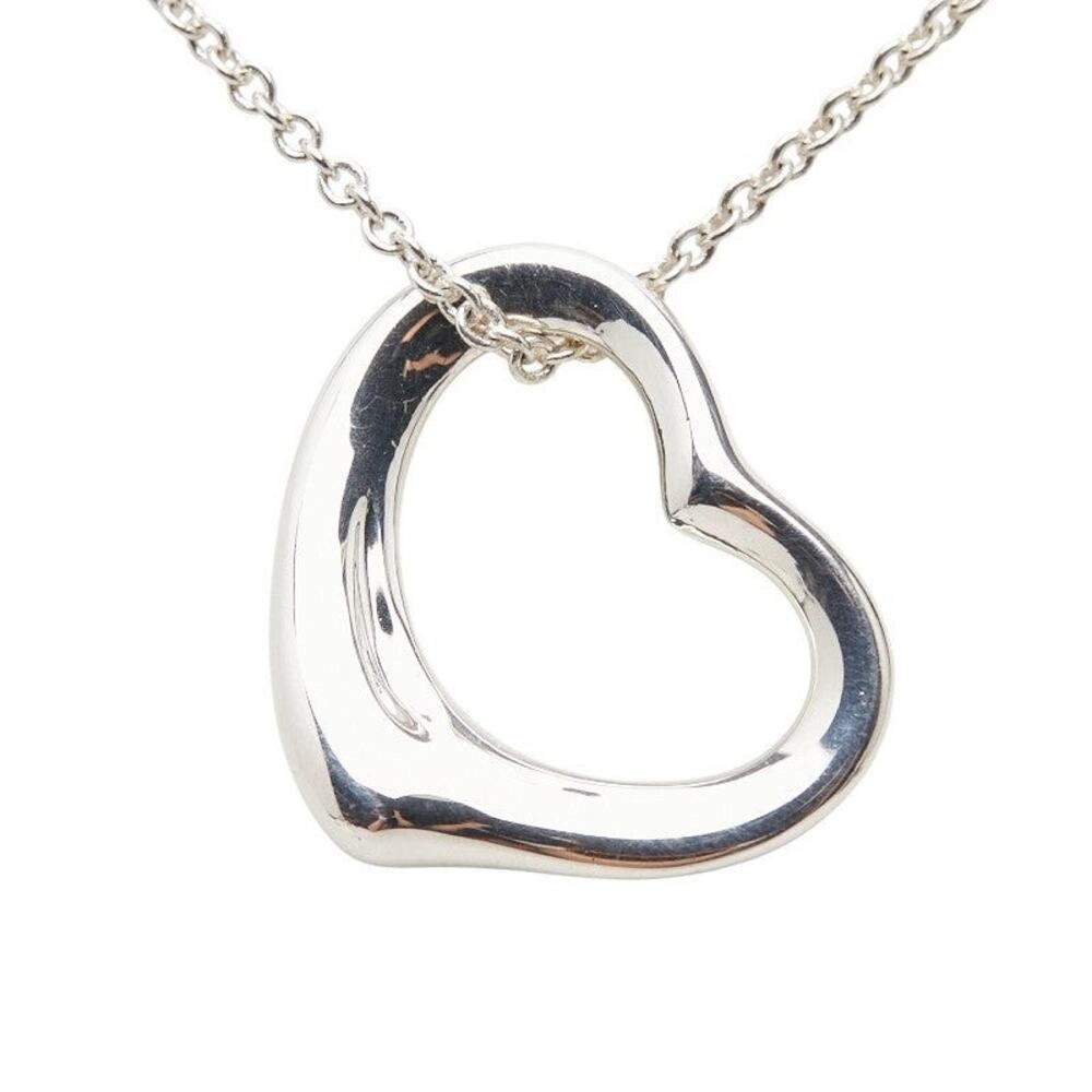 Tiffany & Co. Open Heart Necklace Sterling Silver 925